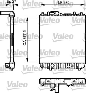 Valeo 734330 - Радиатор, охлаждение двигателя unicars.by