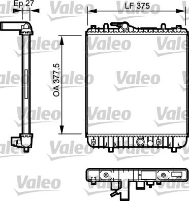 Valeo 734331 - Радиатор, охлаждение двигателя unicars.by