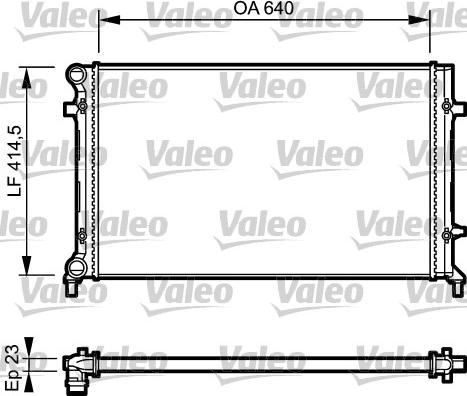 Valeo 734332 - Радиатор, охлаждение двигателя unicars.by