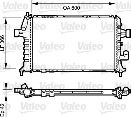 Valeo 734322 - Радиатор, охлаждение двигателя unicars.by