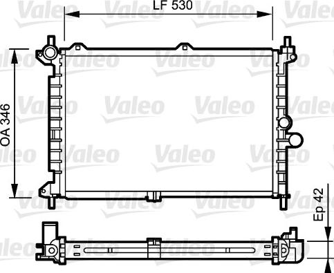 Valeo 734242 - Радиатор, охлаждение двигателя unicars.by