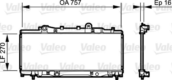 Valeo 734219 - Радиатор, охлаждение двигателя unicars.by