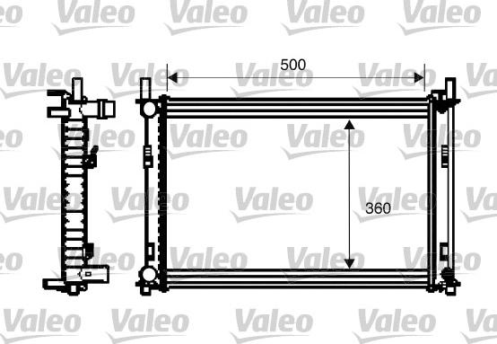 Valeo 734272 - Радиатор, охлаждение двигателя unicars.by