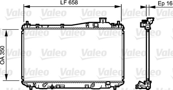 Valeo 734723 - Радиатор, охлаждение двигателя unicars.by