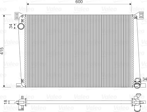 Valeo 735480 - Радиатор, охлаждение двигателя unicars.by