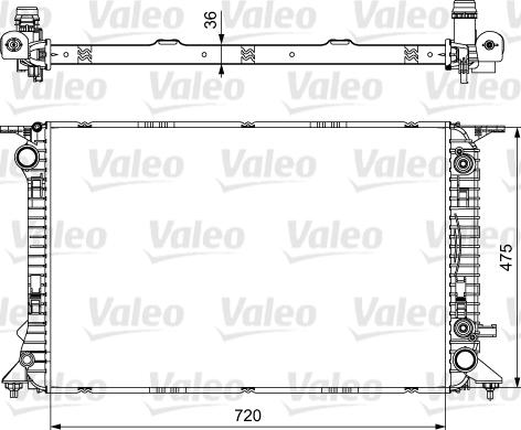 Valeo 735473 - Радиатор, охлаждение двигателя unicars.by