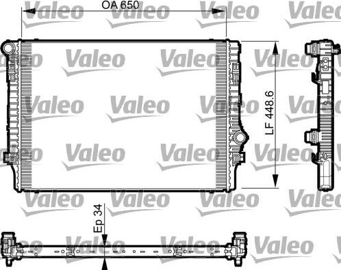 Valeo 735548 - Радиатор, охлаждение двигателя unicars.by