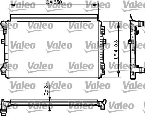 Valeo 735558 - Радиатор, охлаждение двигателя unicars.by