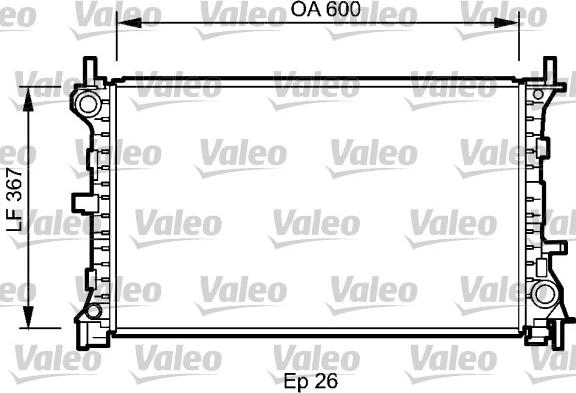 Valeo 735046 - Радиатор, охлаждение двигателя unicars.by