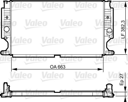 Valeo 735188 - Радиатор, охлаждение двигателя unicars.by