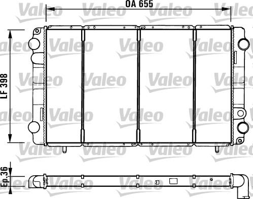 Valeo 730944 - Радиатор, охлаждение двигателя unicars.by