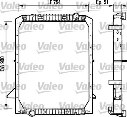 Valeo 730965 - Радиатор, охлаждение двигателя unicars.by