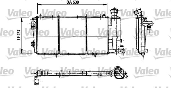 Valeo 730896 - Радиатор, охлаждение двигателя unicars.by