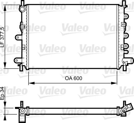 Valeo 730856 - Радиатор, охлаждение двигателя unicars.by