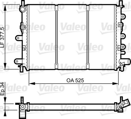 Valeo 730858 - Радиатор, охлаждение двигателя unicars.by