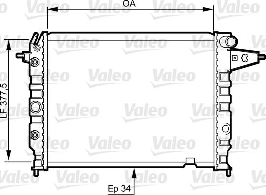 Valeo 730395 - Радиатор, охлаждение двигателя unicars.by