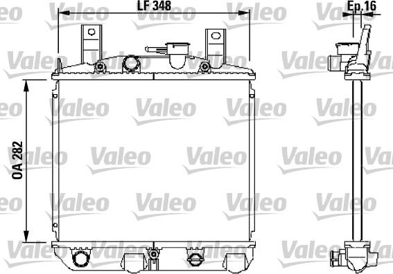 Valeo 730397 - Радиатор, охлаждение двигателя unicars.by