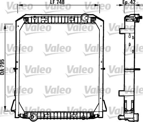 Valeo 730258 - Радиатор, охлаждение двигателя unicars.by