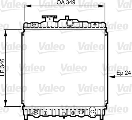 Valeo 731458 - Радиатор, охлаждение двигателя unicars.by