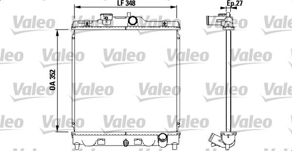 Valeo 731468 - Радиатор, охлаждение двигателя unicars.by