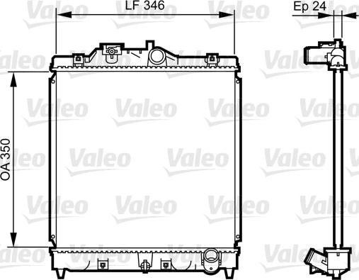 Valeo 731434 - Радиатор, охлаждение двигателя unicars.by