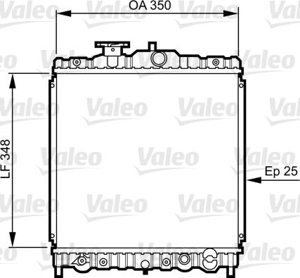 Valeo 731474 - Радиатор, охлаждение двигателя unicars.by