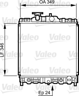 Valeo 731473 - Радиатор, охлаждение двигателя unicars.by