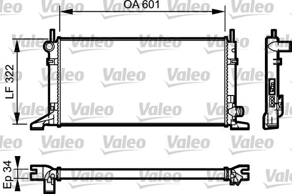 Valeo 731595 - Радиатор, охлаждение двигателя unicars.by