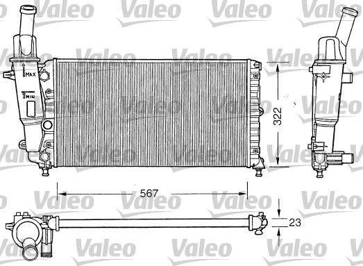 Valeo 731558 - Радиатор, охлаждение двигателя unicars.by