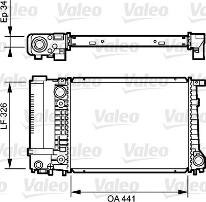 Valeo 731520 - Радиатор, охлаждение двигателя unicars.by