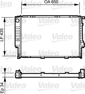 Valeo 731523 - Радиатор, охлаждение двигателя unicars.by