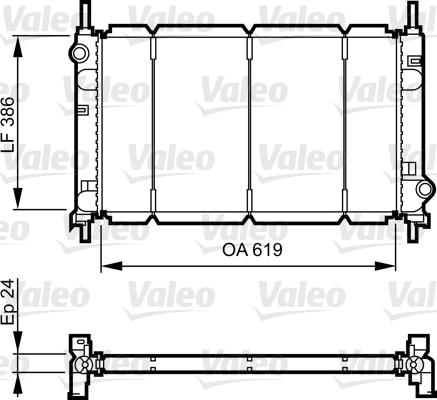 Valeo 731011 - Радиатор, охлаждение двигателя unicars.by