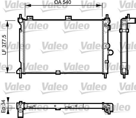 Valeo 731022 - Радиатор, охлаждение двигателя unicars.by