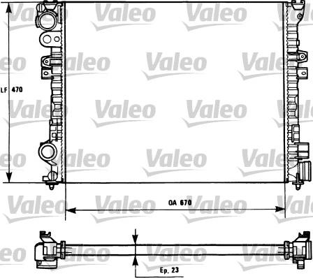 Valeo 731166 - Радиатор, охлаждение двигателя unicars.by