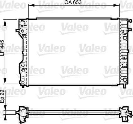 Valeo 731841 - Радиатор, охлаждение двигателя unicars.by