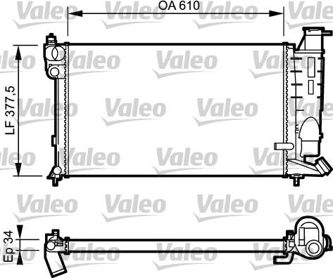 Valeo 731391 - Радиатор, охлаждение двигателя unicars.by