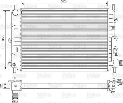 Valeo 731300 - Радиатор, охлаждение двигателя unicars.by