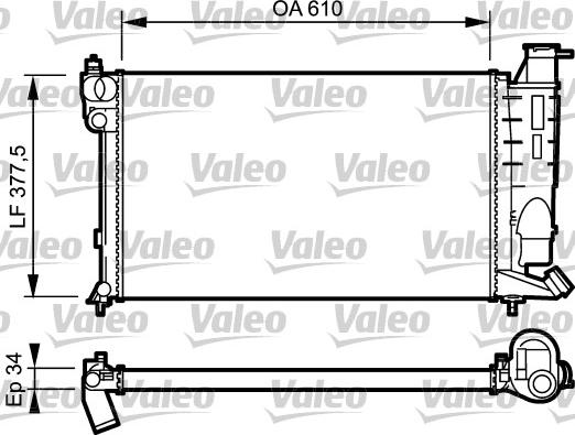 Valeo 731389 - Радиатор, охлаждение двигателя unicars.by