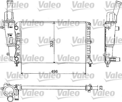 Valeo 731375 - Радиатор, охлаждение двигателя unicars.by