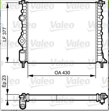 Valeo 731378 - Радиатор, охлаждение двигателя unicars.by