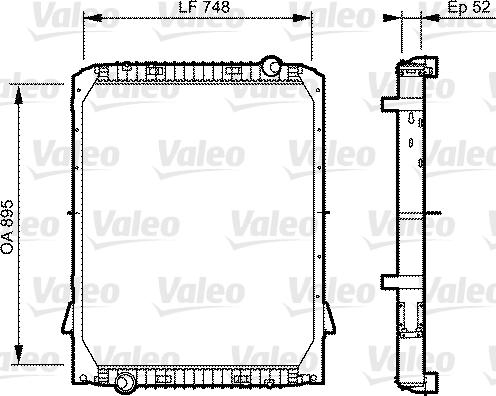 Valeo 733482 - Радиатор, охлаждение двигателя unicars.by