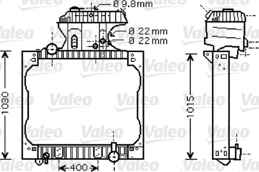 Valeo 733429 - Радиатор, охлаждение двигателя unicars.by