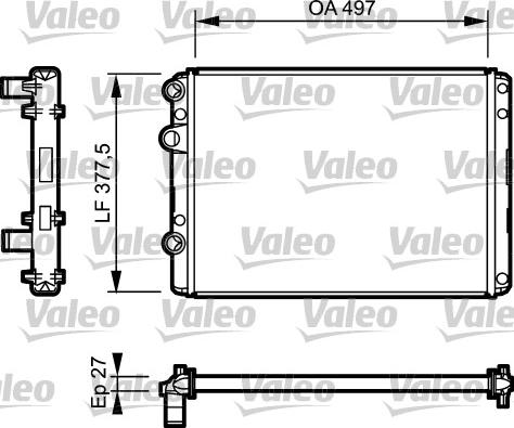 Valeo 732953 - Радиатор, охлаждение двигателя unicars.by