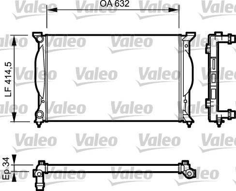 Valeo 732963 - Радиатор, охлаждение двигателя unicars.by