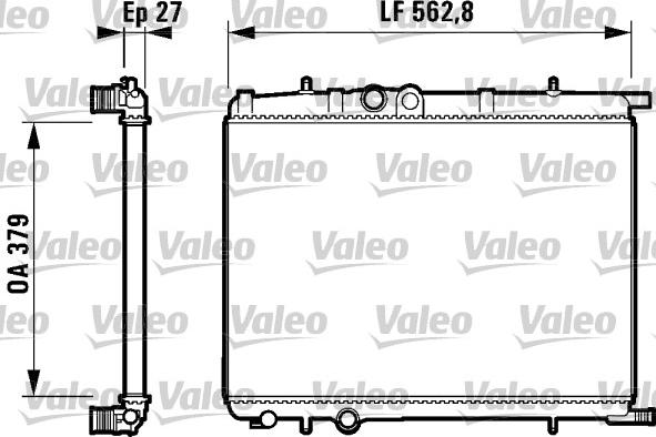 Valeo 732909 - Радиатор, охлаждение двигателя unicars.by