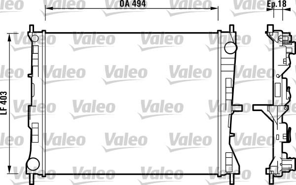 Valeo 732903 - Радиатор, охлаждение двигателя unicars.by