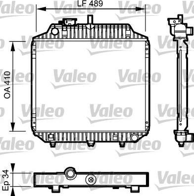 Valeo 732442 - Радиатор, охлаждение двигателя unicars.by