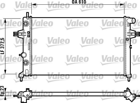 Valeo 732549 - Радиатор, охлаждение двигателя unicars.by