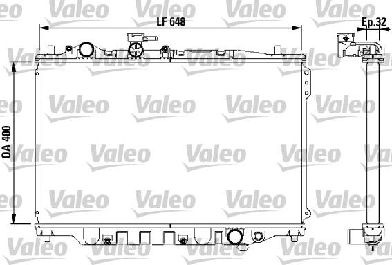 Valeo 732538 - Радиатор, охлаждение двигателя unicars.by