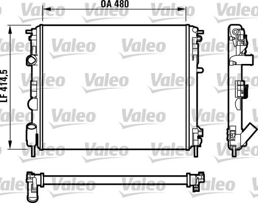 Valeo 732523 - Радиатор, охлаждение двигателя unicars.by